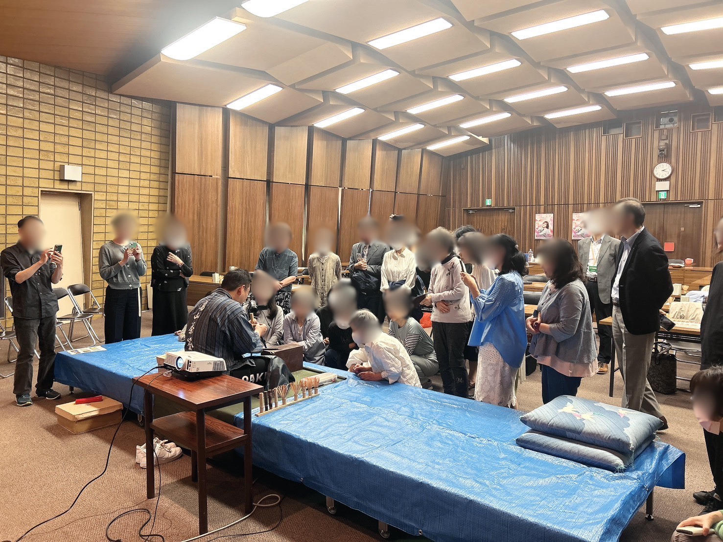 実演と上編み体験会