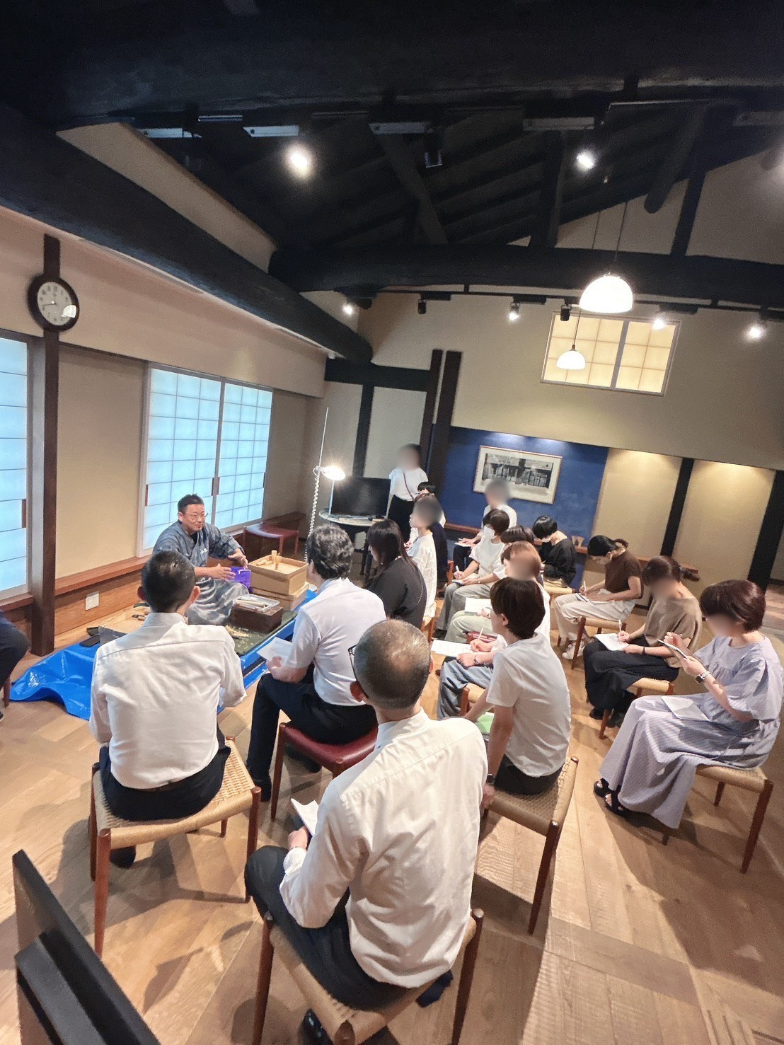 実演と上編み体験会